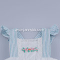 Baby Clothes Cotton&Linen Ruffled Romper for Girl 12M-4T